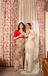 Tara Tan Organza Silk Saree